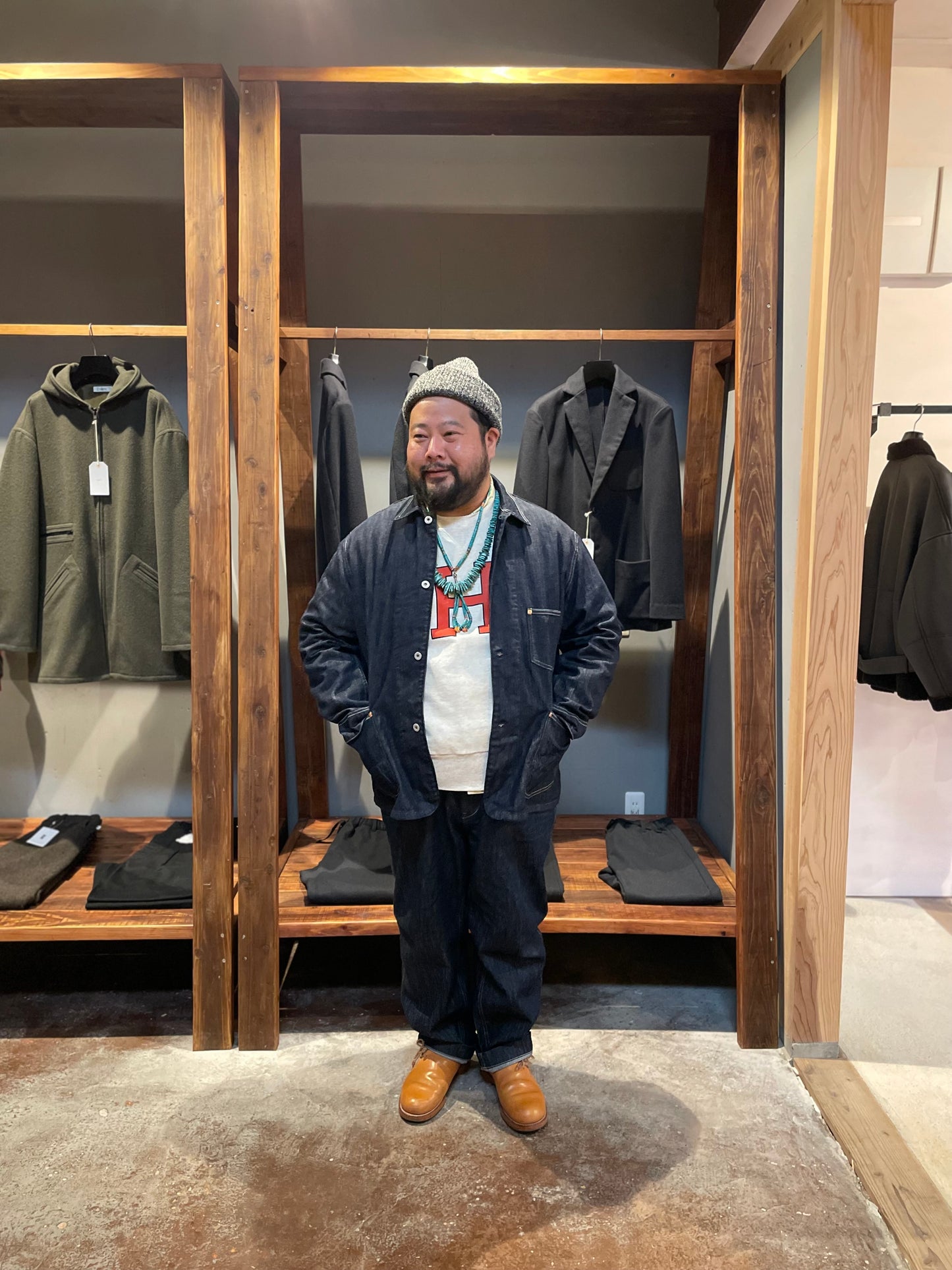 H.UNIT®︎ Denim work easy pants (One wash)