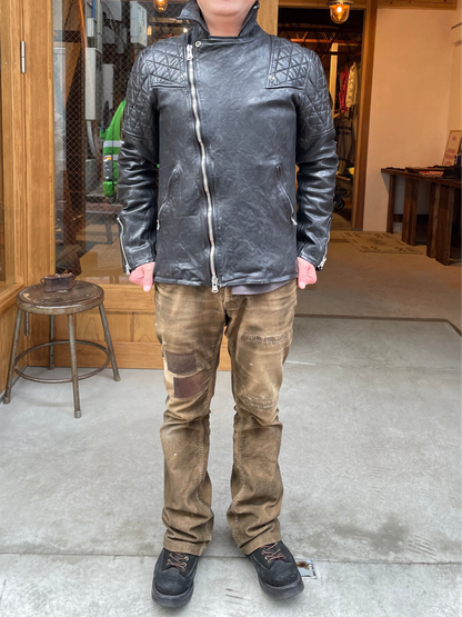 FRENCH SHOULDER “GARMENT-DYED” PADDED DOUBLE RIDERS【PADDED QUILT LINING】