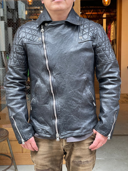 FRENCH SHOULDER “GARMENT-DYED” PADDED DOUBLE RIDERS【PADDED QUILT LINING】