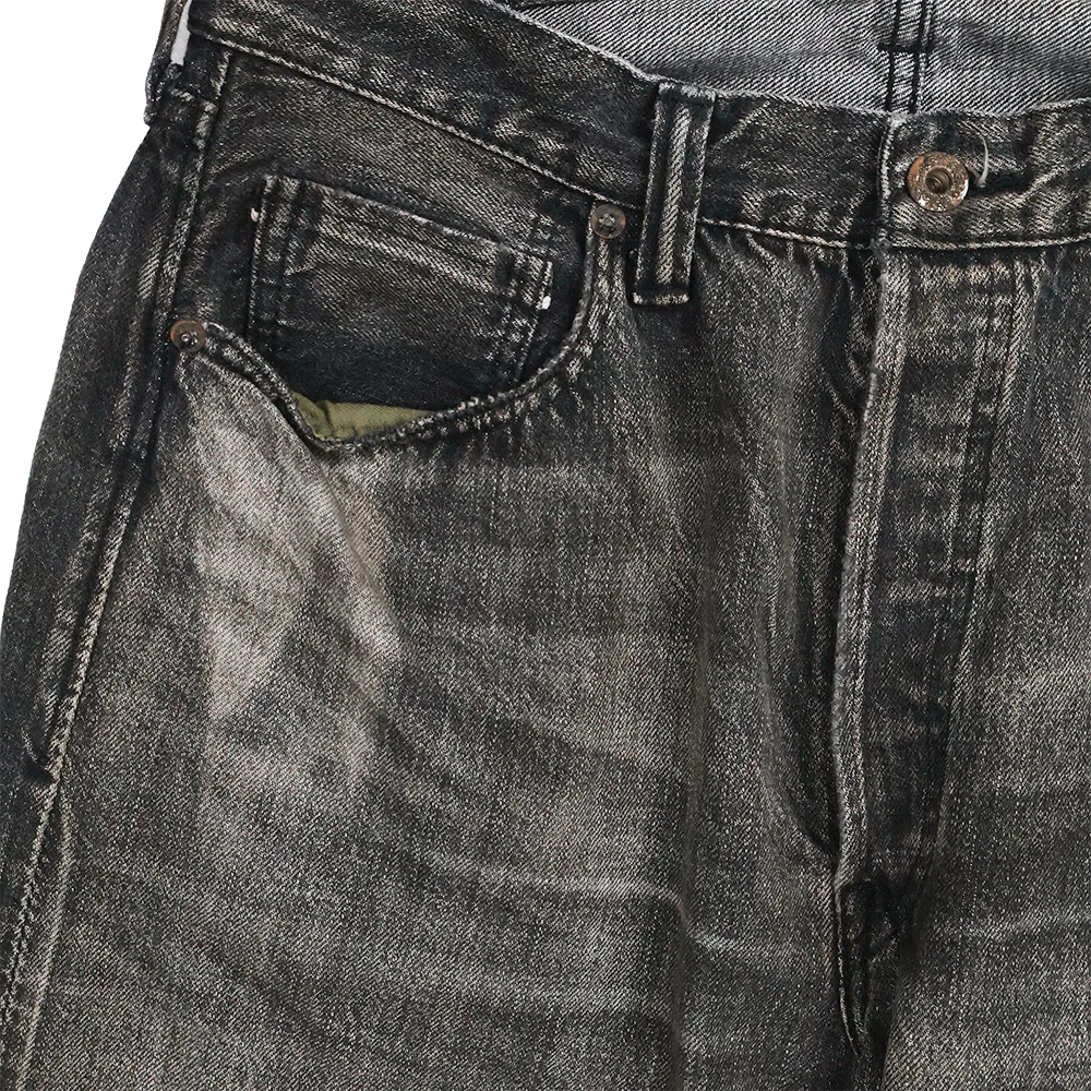 FULLCOUNT S0105BKSSHW WWII Model 11.5oz Black Denim Pants HW “Master Of Reality”