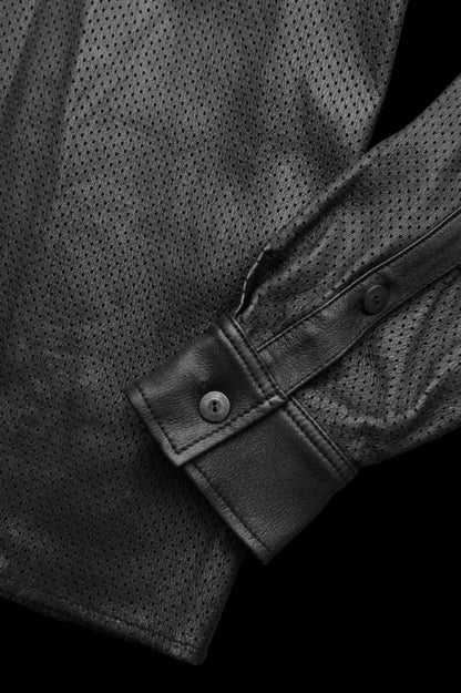 ISAMU KATAYAMA BACKLASH PUNCHING STRETCH DEERSKIN SHIRT