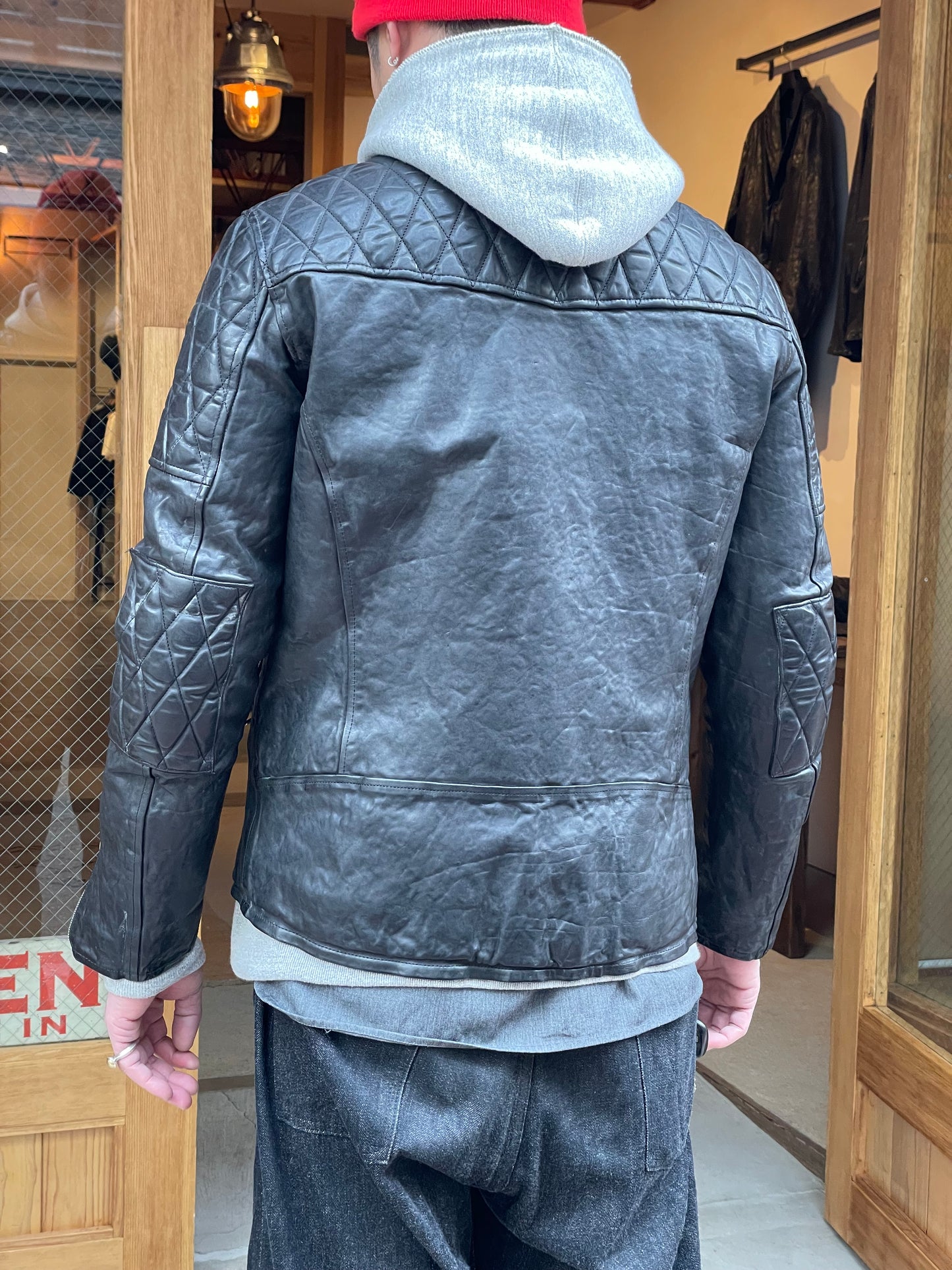 FRENCH SHOULDER “GARMENT-DYED” PADDED DOUBLE RIDERS【PADDED QUILT LINING】