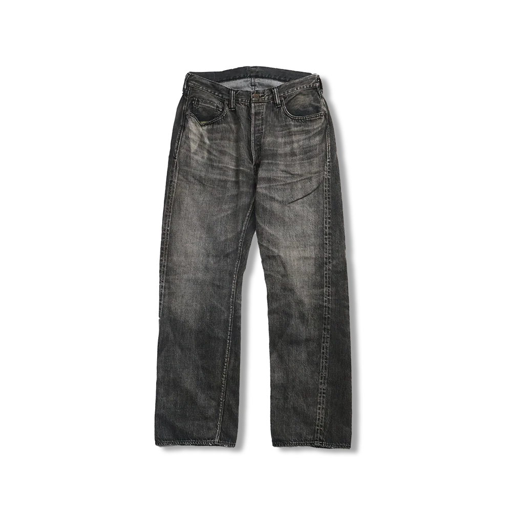 FULLCOUNT S0105BKSSHW WWII Model 11.5oz Black Denim Pants HW “Master Of Reality”