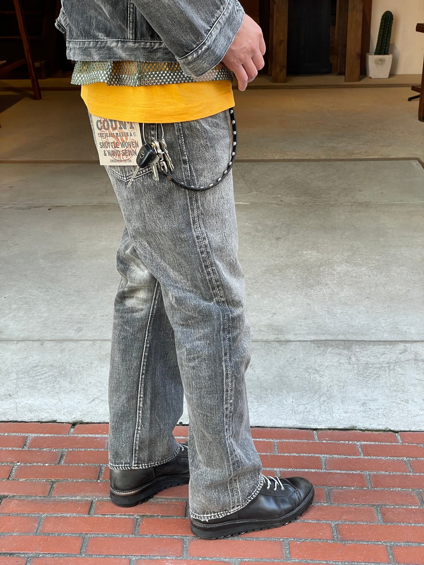 FULLCOUNT S0105BKSSHW WWII Model 11.5oz Black Denim Pants HW “Master Of Reality”