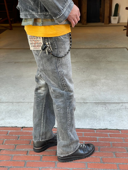 FULLCOUNT S0105BKSSHW WWII Model 11.5oz Black Denim Pants HW “Master Of Reality”