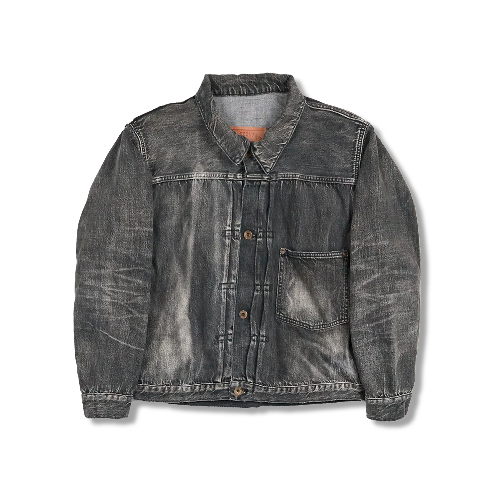 FULLCOUNT S2107BKSSHW WWII Model 11.5oz Black Denim Jacket HW “Master Of Reality”