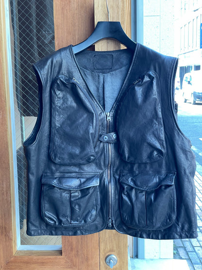ISAMUKATAYAMA  BACKLASH JAPAN STEER WHITE+MIMOSA/TANNED
 “GARMENT-DYED”  VEST