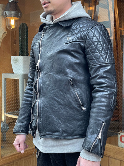 FRENCH SHOULDER “GARMENT-DYED” PADDED DOUBLE RIDERS【PADDED QUILT LINING】
