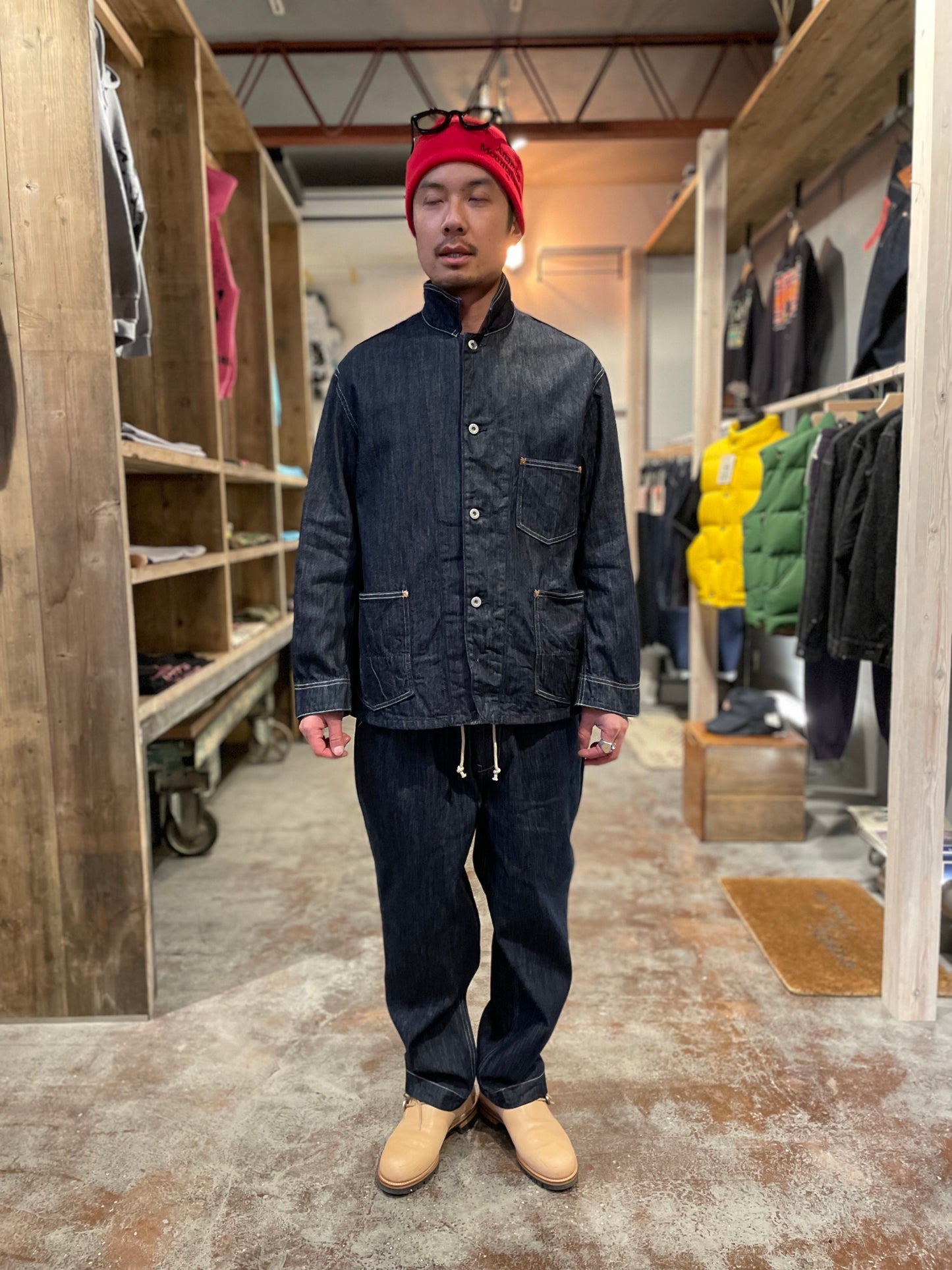 H.UNIT®︎ Denim work easy pants (One wash)
