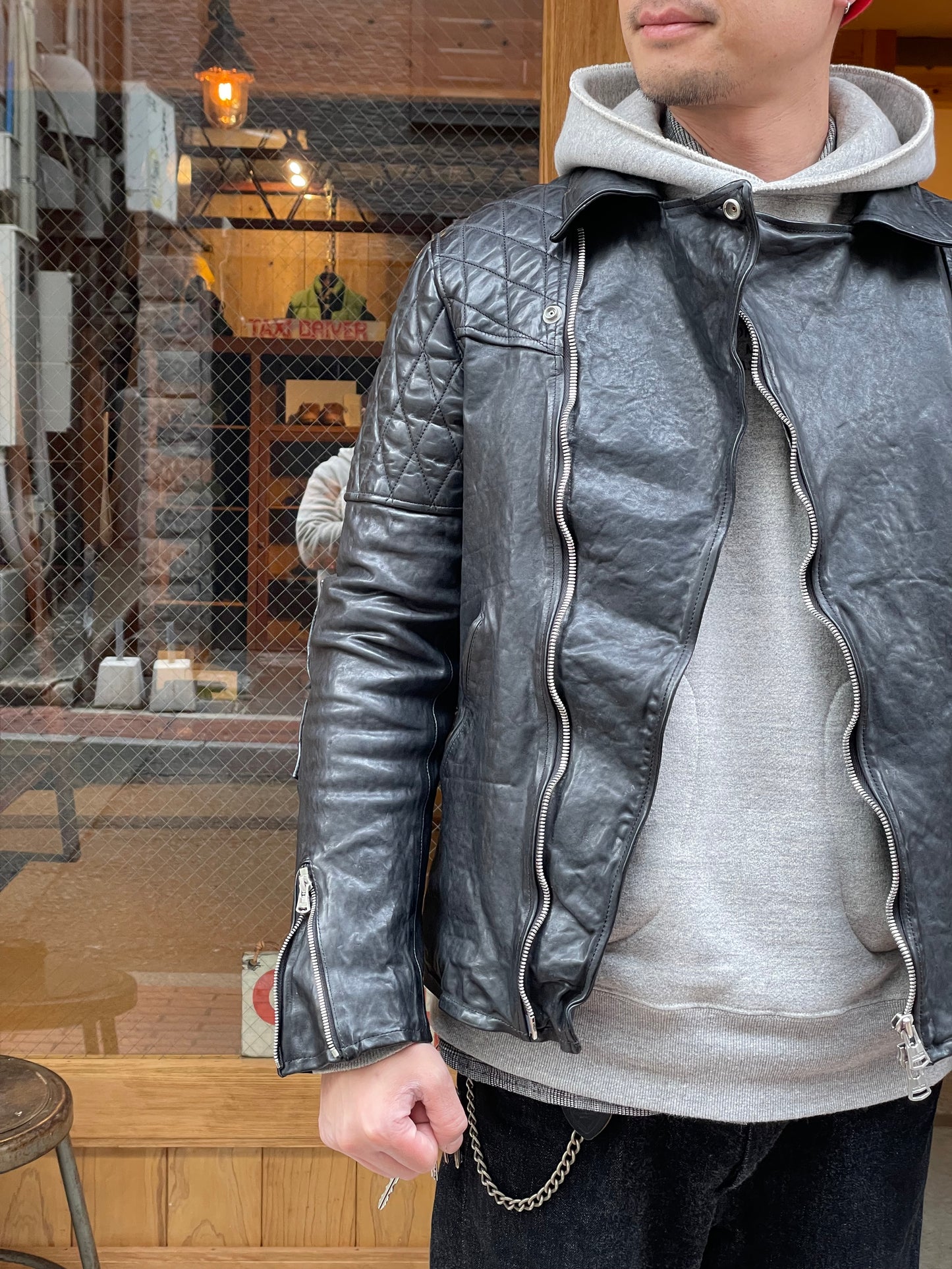 FRENCH SHOULDER “GARMENT-DYED” PADDED DOUBLE RIDERS【PADDED QUILT LINING】