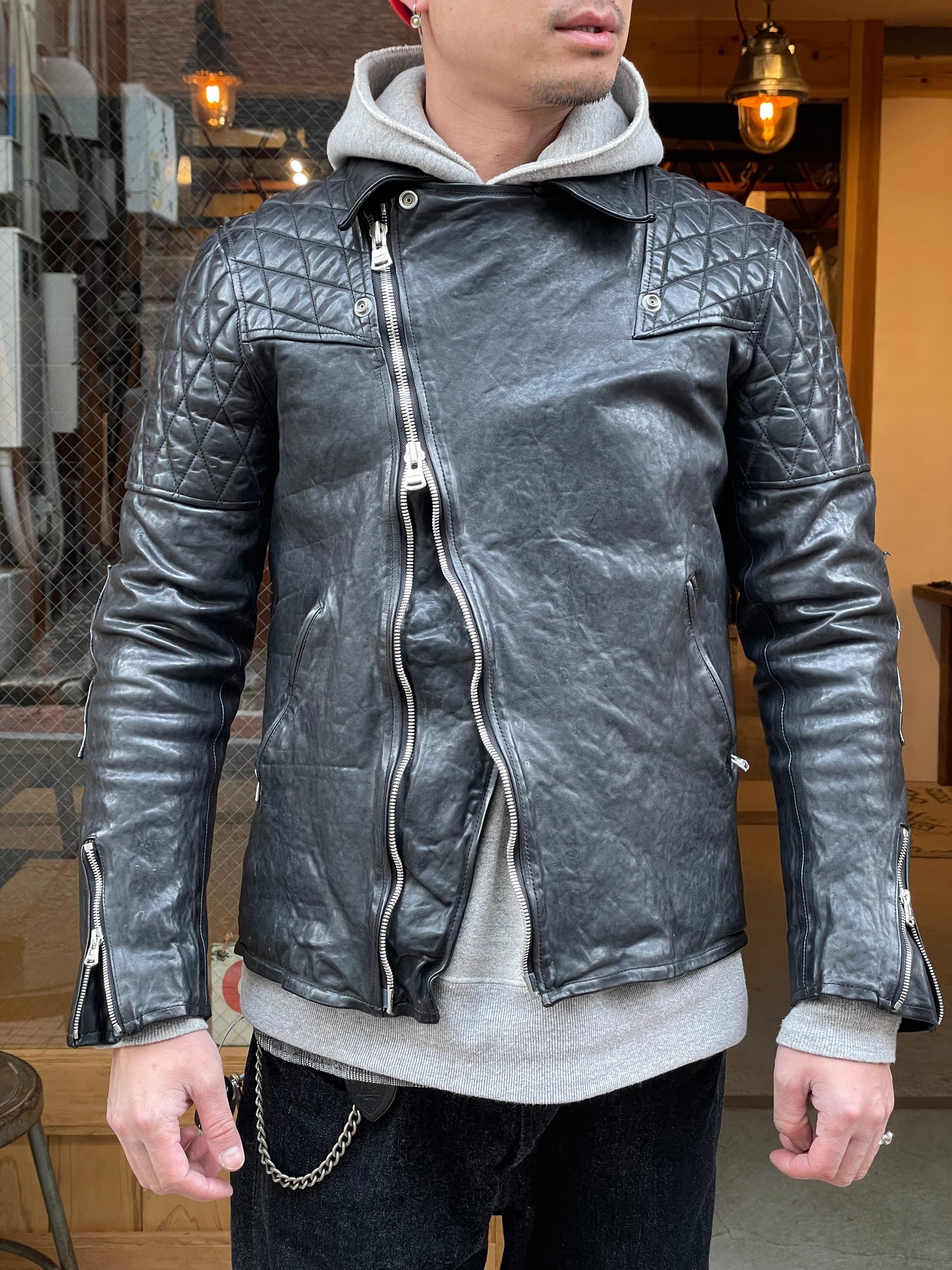 FRENCH SHOULDER “GARMENT-DYED” PADDED DOUBLE RIDERS【PADDED QUILT LINING】