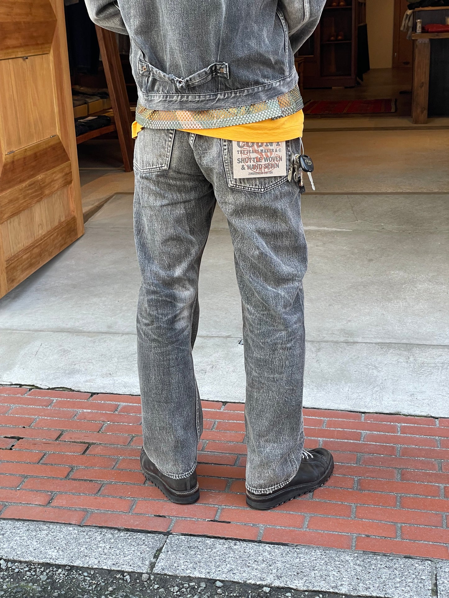 FULLCOUNT S0105BKSSHW WWII Model 11.5oz Black Denim Pants HW “Master Of Reality”