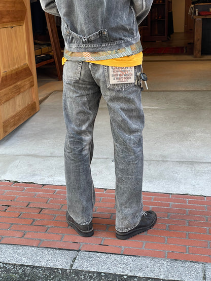 FULLCOUNT S0105BKSSHW WWII Model 11.5oz Black Denim Pants HW “Master Of Reality”