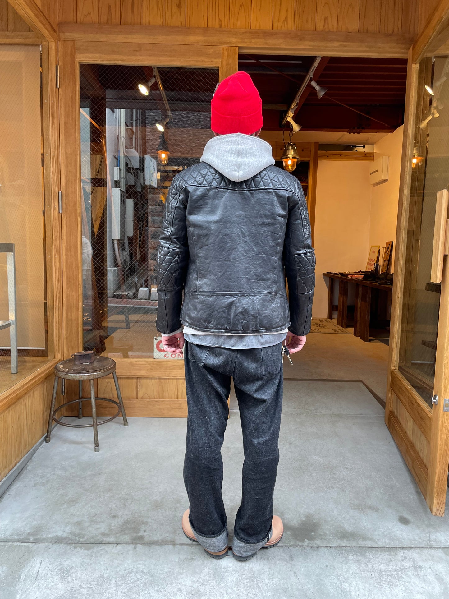 FRENCH SHOULDER “GARMENT-DYED” PADDED DOUBLE RIDERS【PADDED QUILT LINING】