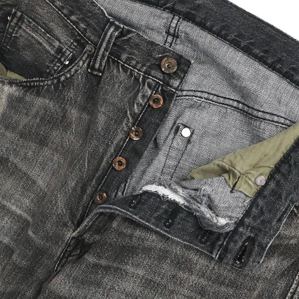 FULLCOUNT S0105BKSSHW WWII Model 11.5oz Black Denim Pants HW “Master Of Reality”
