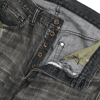 FULLCOUNT S0105BKSSHW WWII Model 11.5oz Black Denim Pants HW “Master Of Reality”