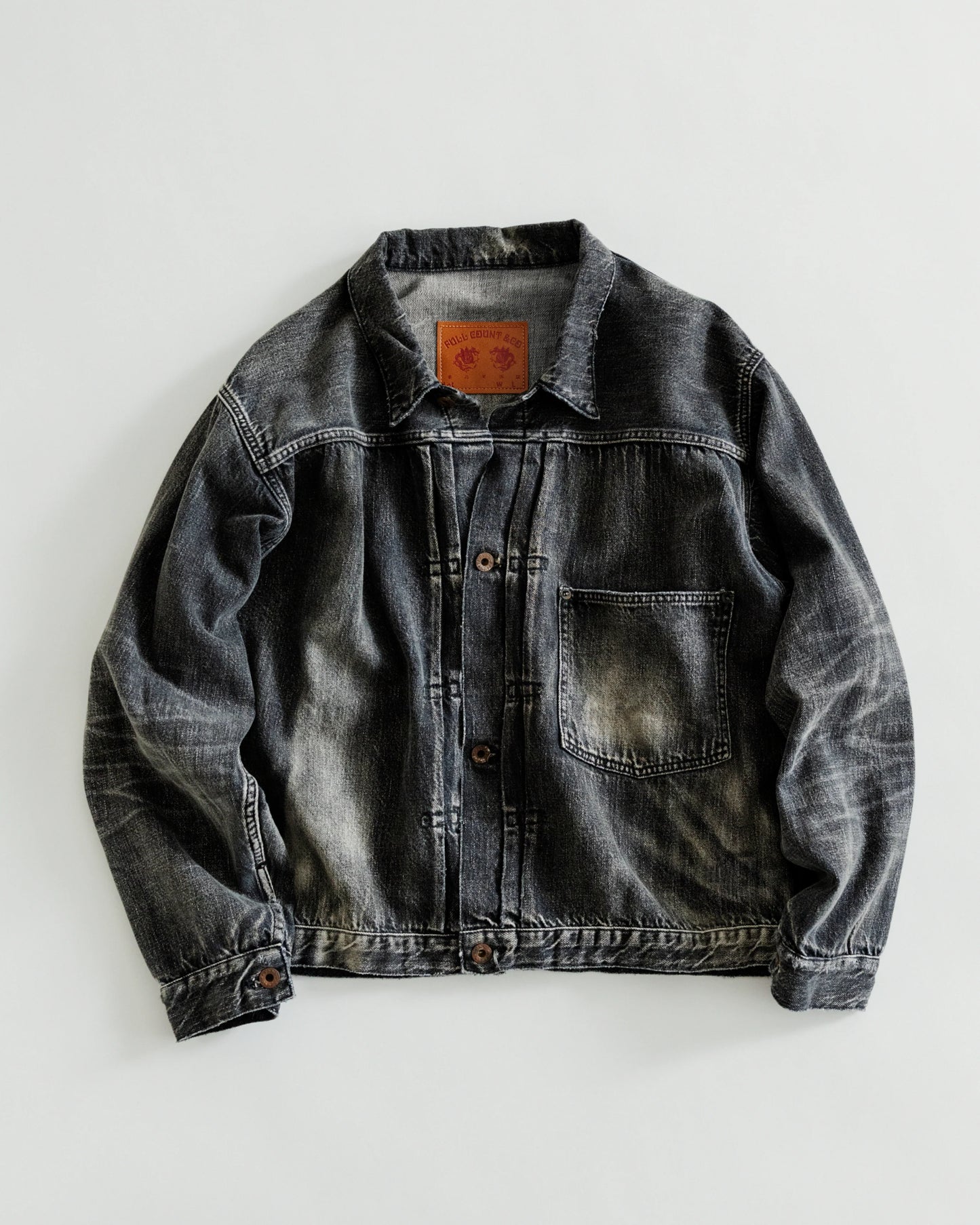FULLCOUNT S2107BKSSHW WWII Model 11.5oz Black Denim Jacket HW “Master Of Reality”