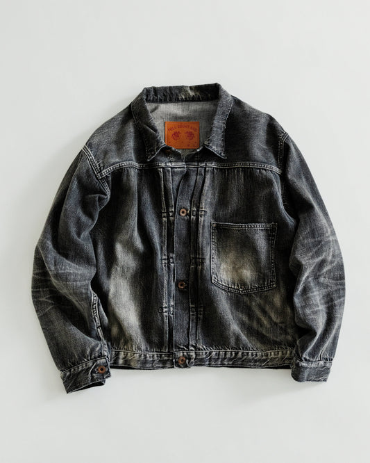 FULLCOUNT S2107BKSSHW WWII Model 11.5oz Black Denim Jacket HW “Master Of Reality”