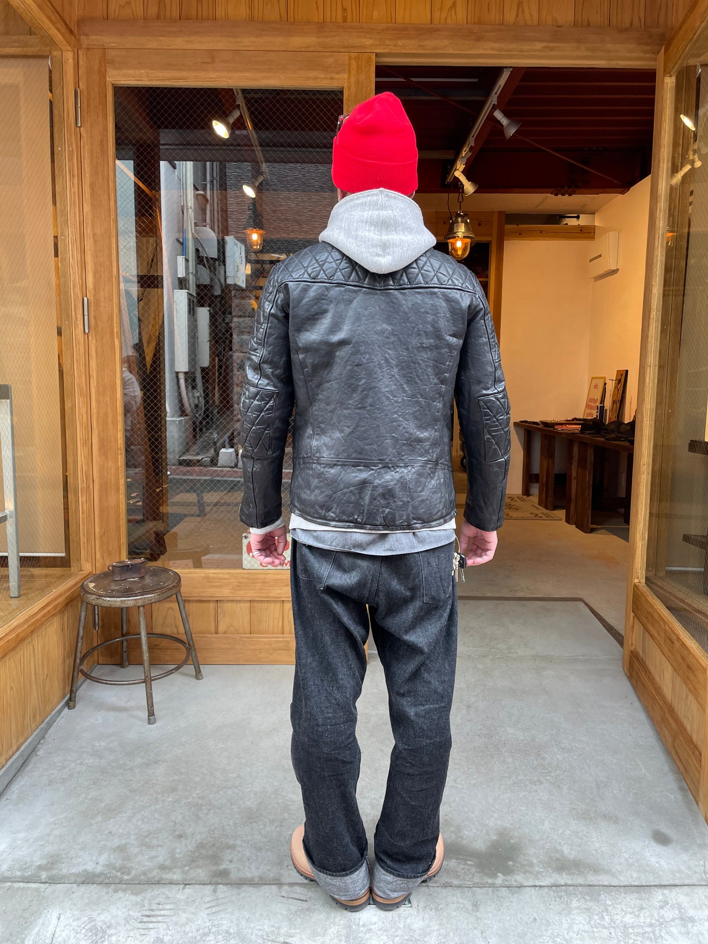 FRENCH SHOULDER “GARMENT-DYED” PADDED DOUBLE RIDERS【PADDED QUILT LINING】