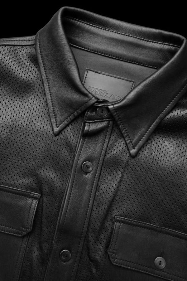 ISAMU KATAYAMA BACKLASH PUNCHING STRETCH DEERSKIN SHIRT