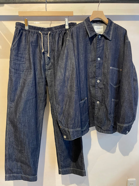 H.UNIT®︎ Denim work easy pants (One wash)